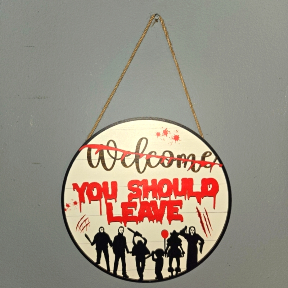 Halloween door sign